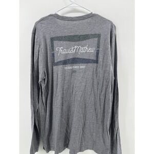 Travis Mathew Men's Long Sleeve T Shirt Pima Cotton Size Large Gray